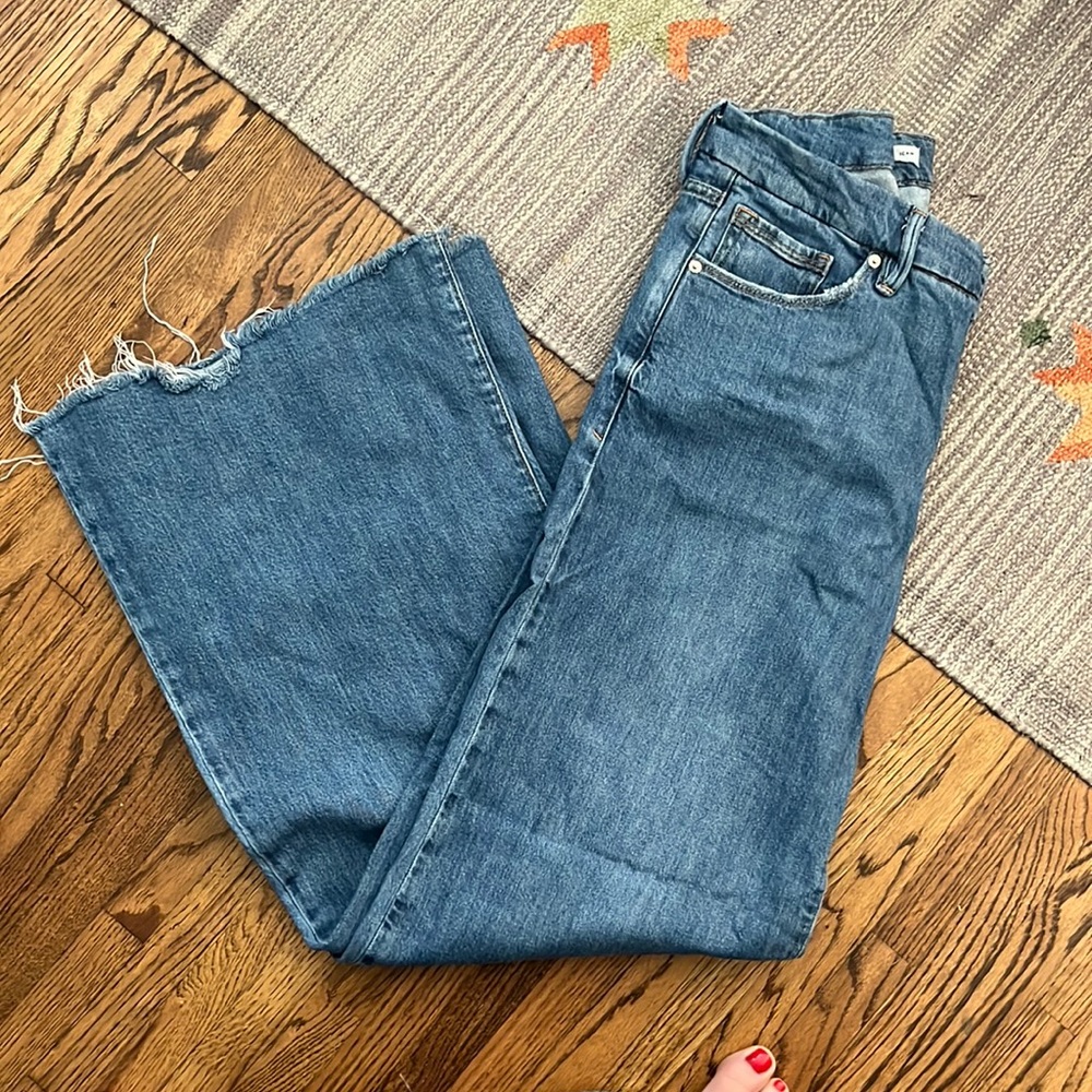 Good American Palazzo Wide leg denim jeans